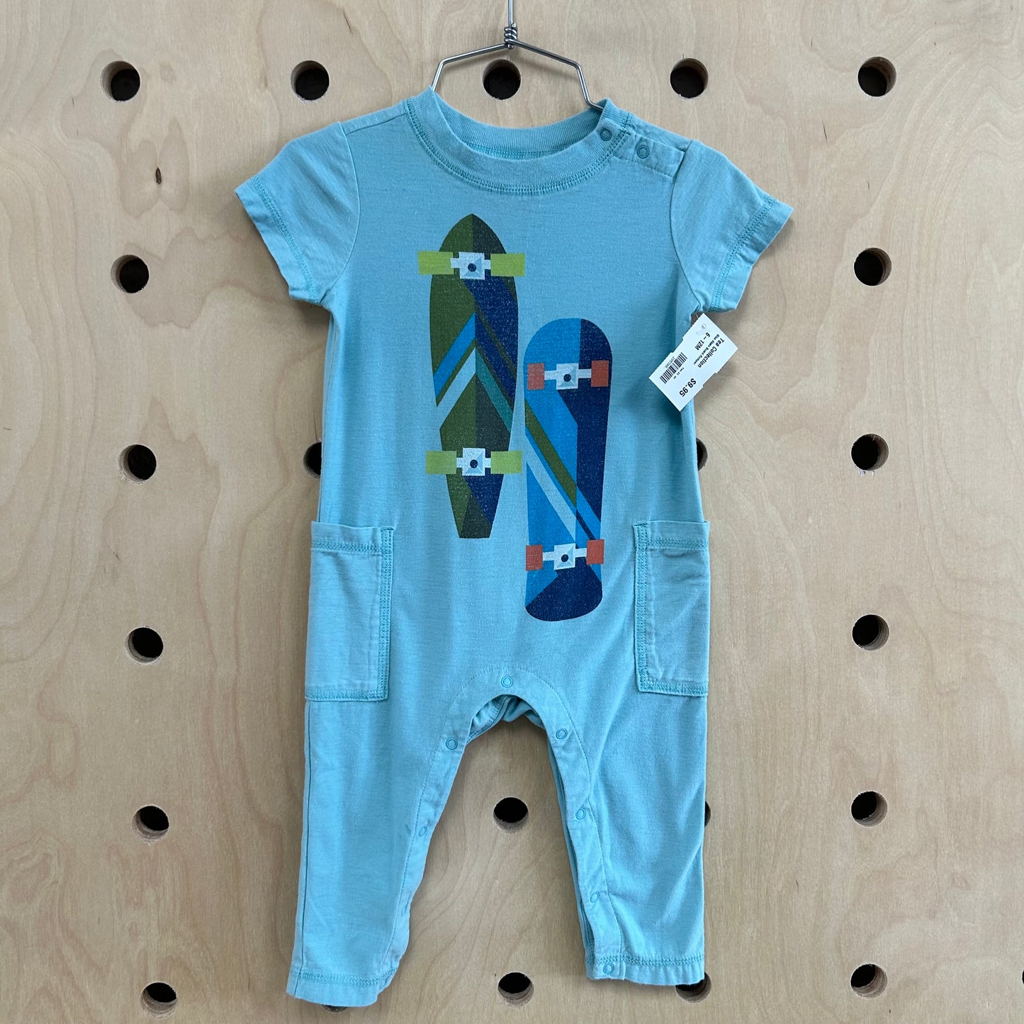 Blue Skate Board Romper
