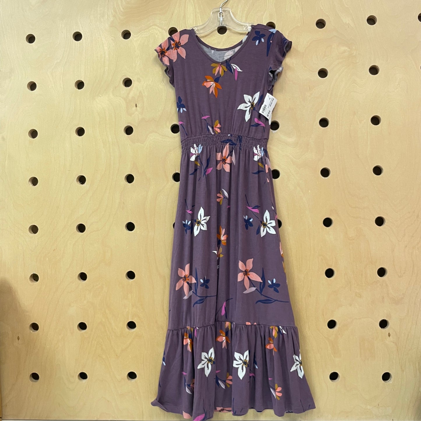 Purple Floral Soft Maxi Dress