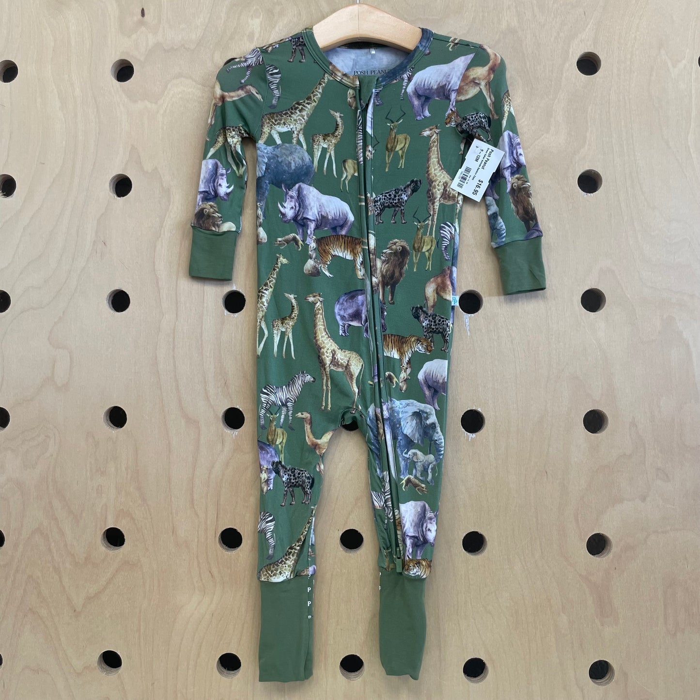 Green Safari Animals Bamboo Zippy