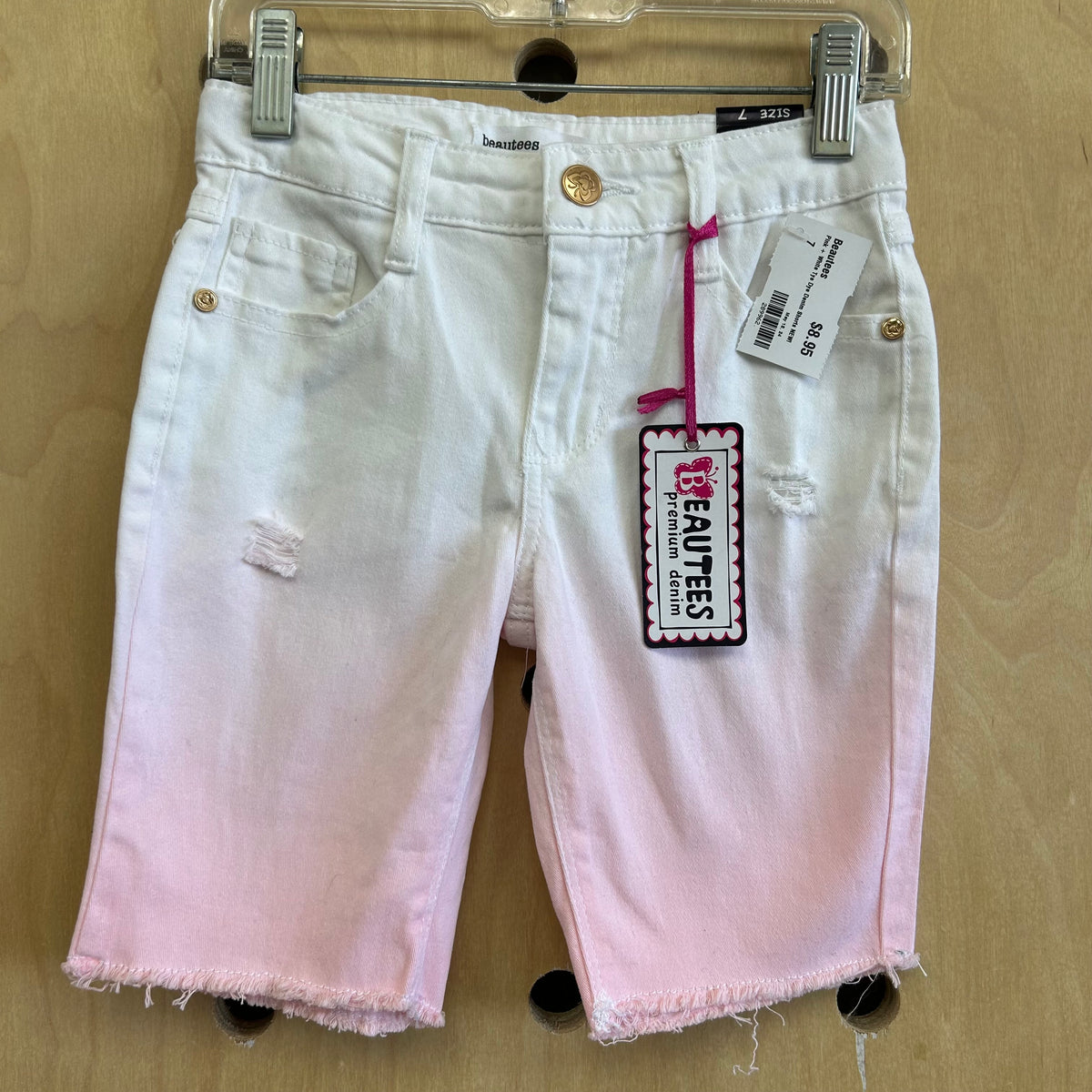 Pink + White Tye Dye Denim Shorts NEW!