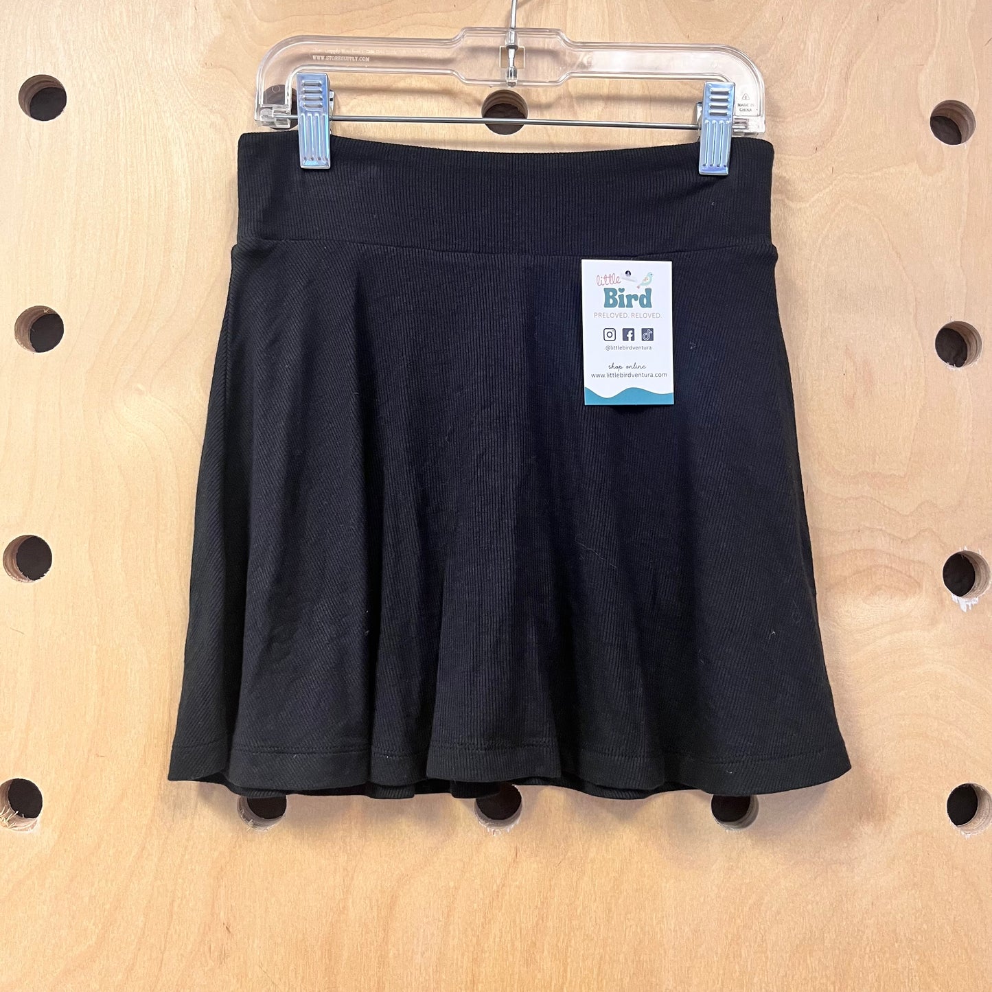 Black Ribbed Skirt