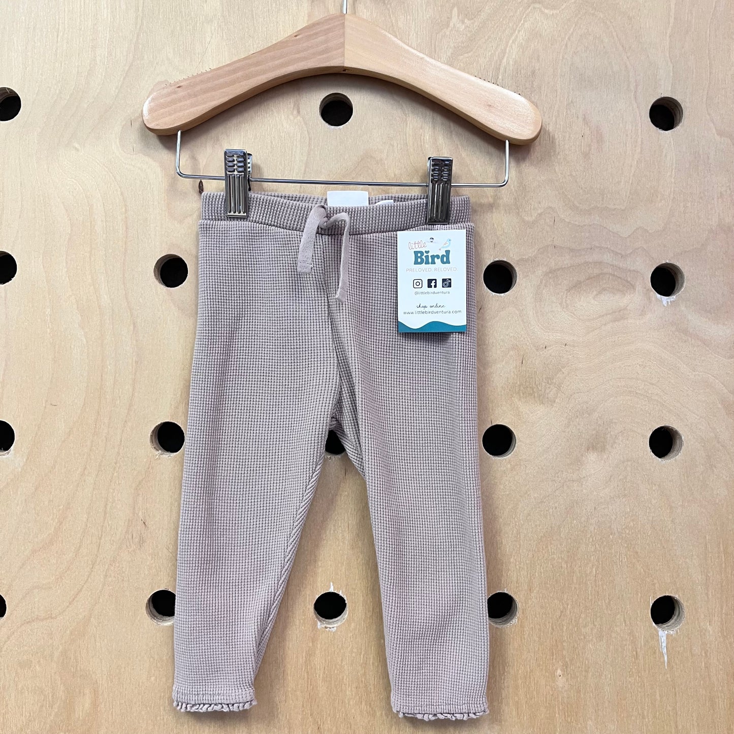 Earthy Brown Waffle Knit Leggings