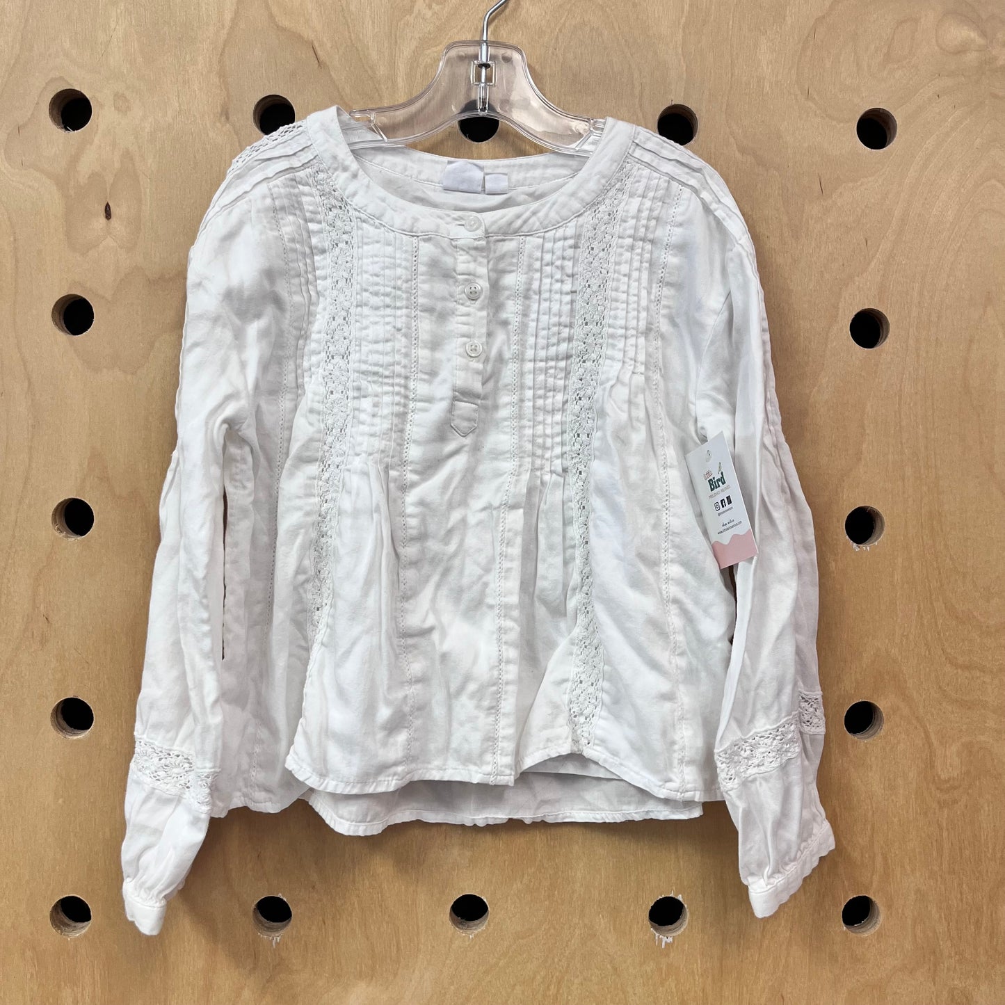 White Lace Detail Top