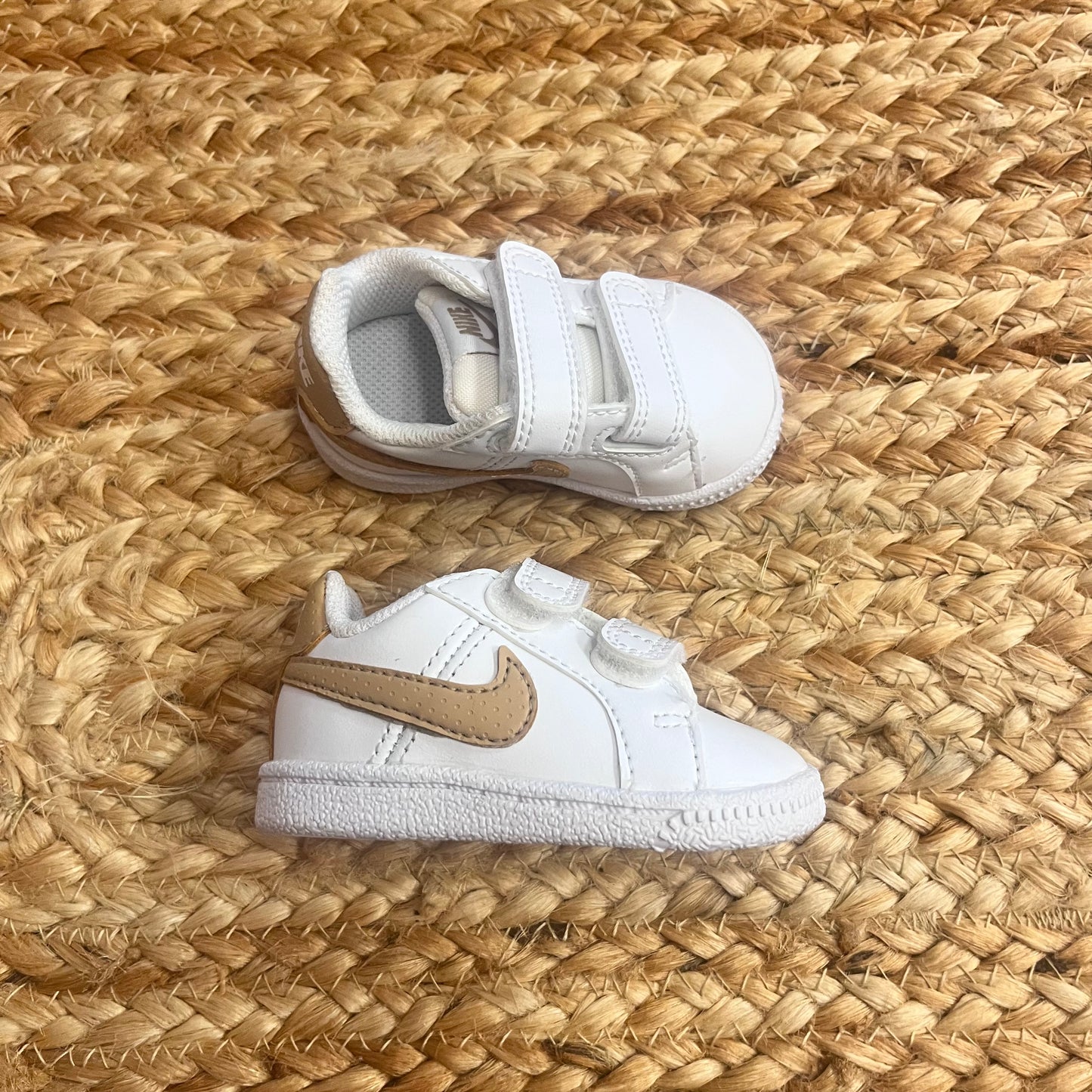 White & Gold Court Royal Sneakers