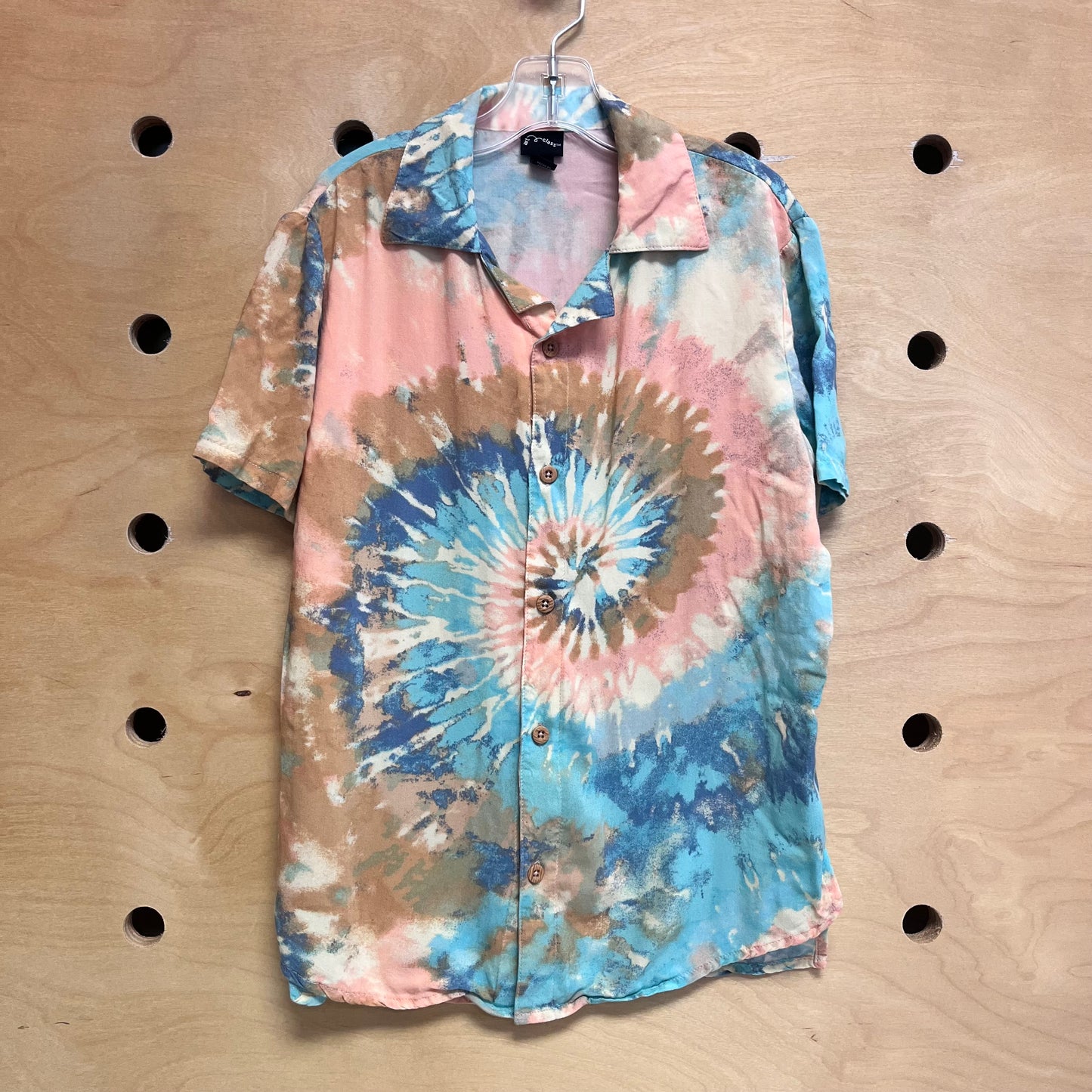 Multicolor Tie Dye Button Up