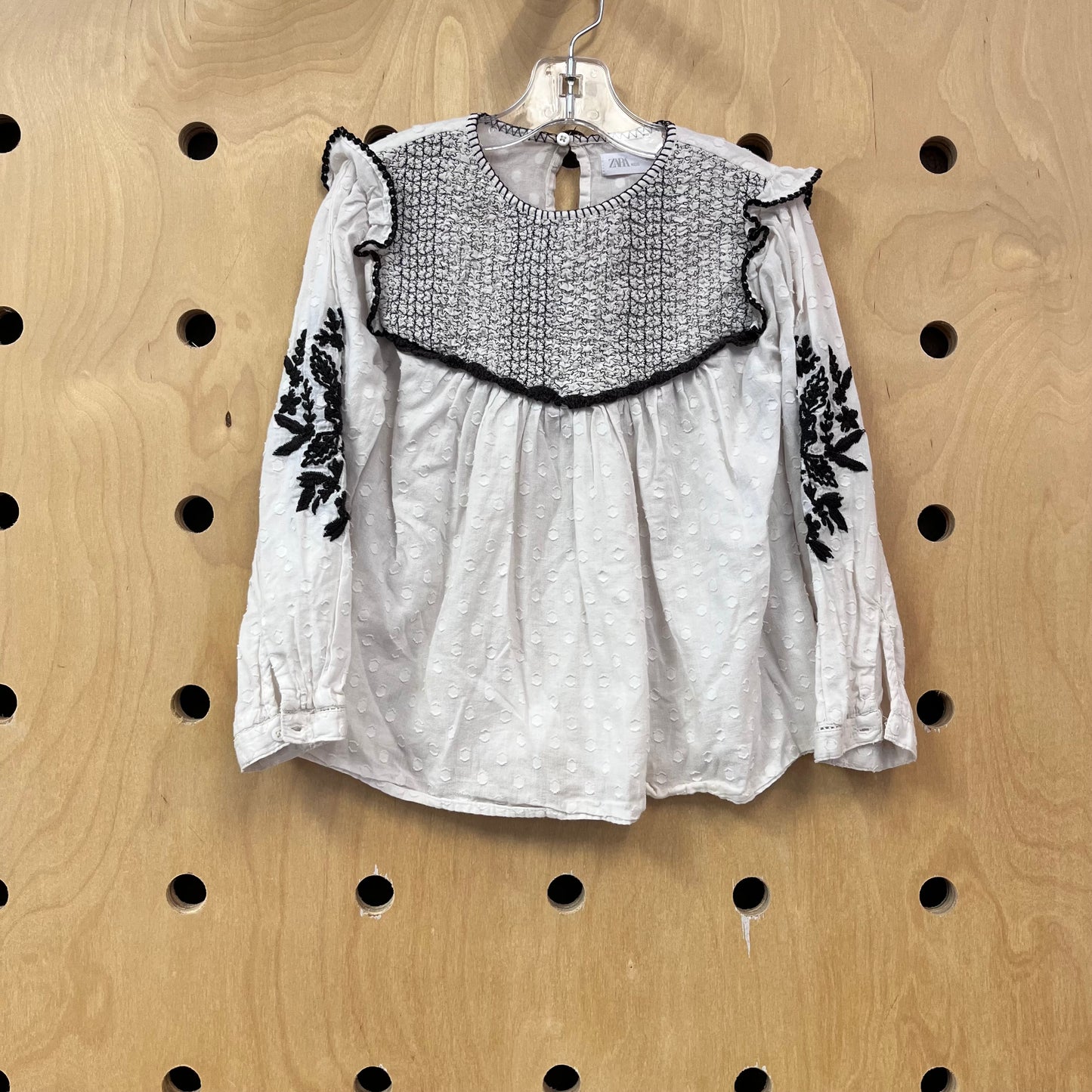Black + Creasm Embroidered Top