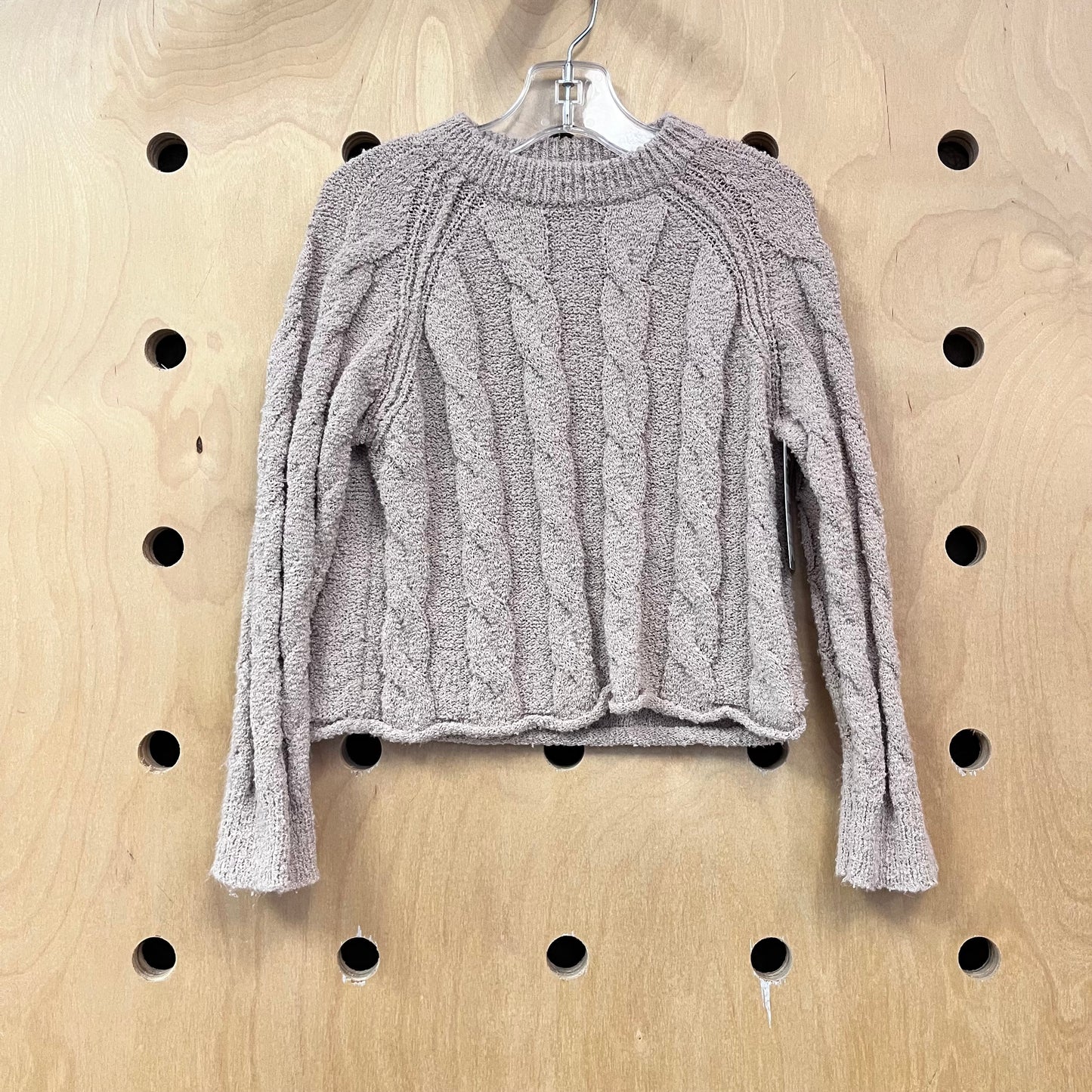 Beige Cable Knit Sweater