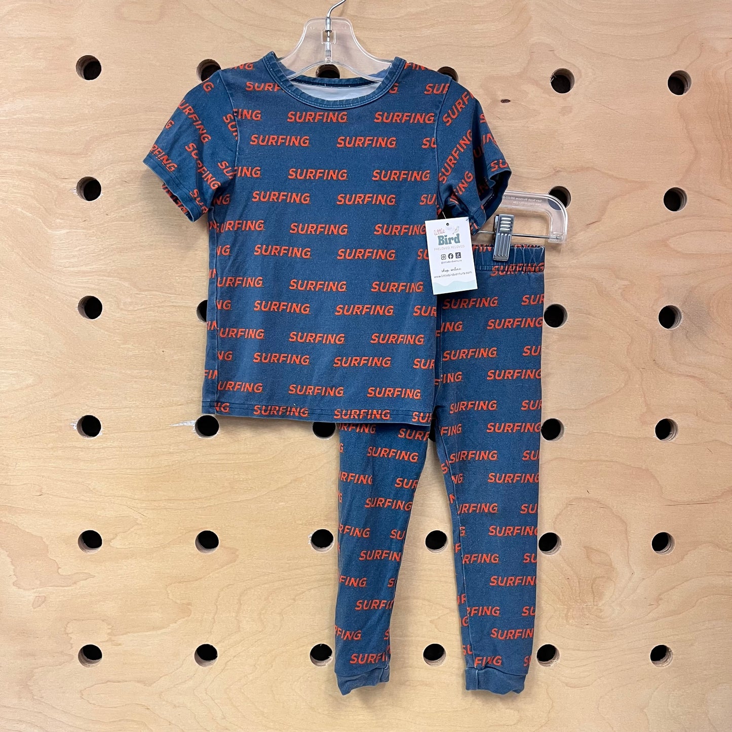 Grey Surfing Bamboo Pajamas