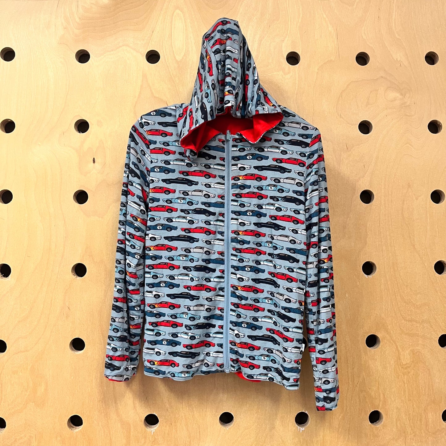 Organic Reversible Cars Zip Hoodie