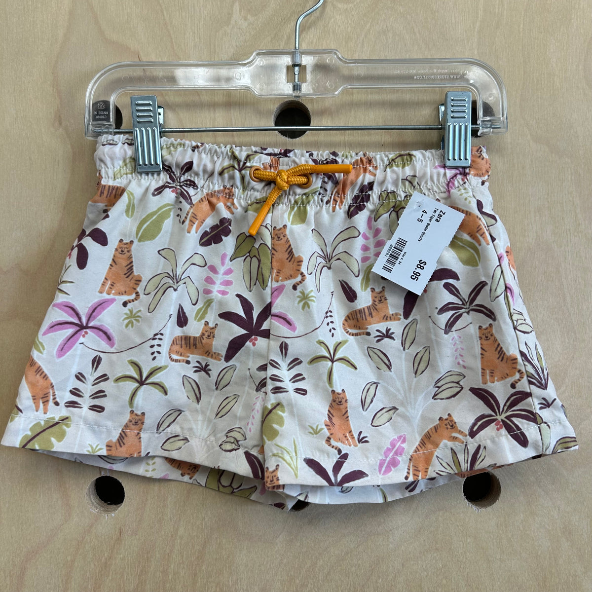 Tan Tiger Swim Shorts