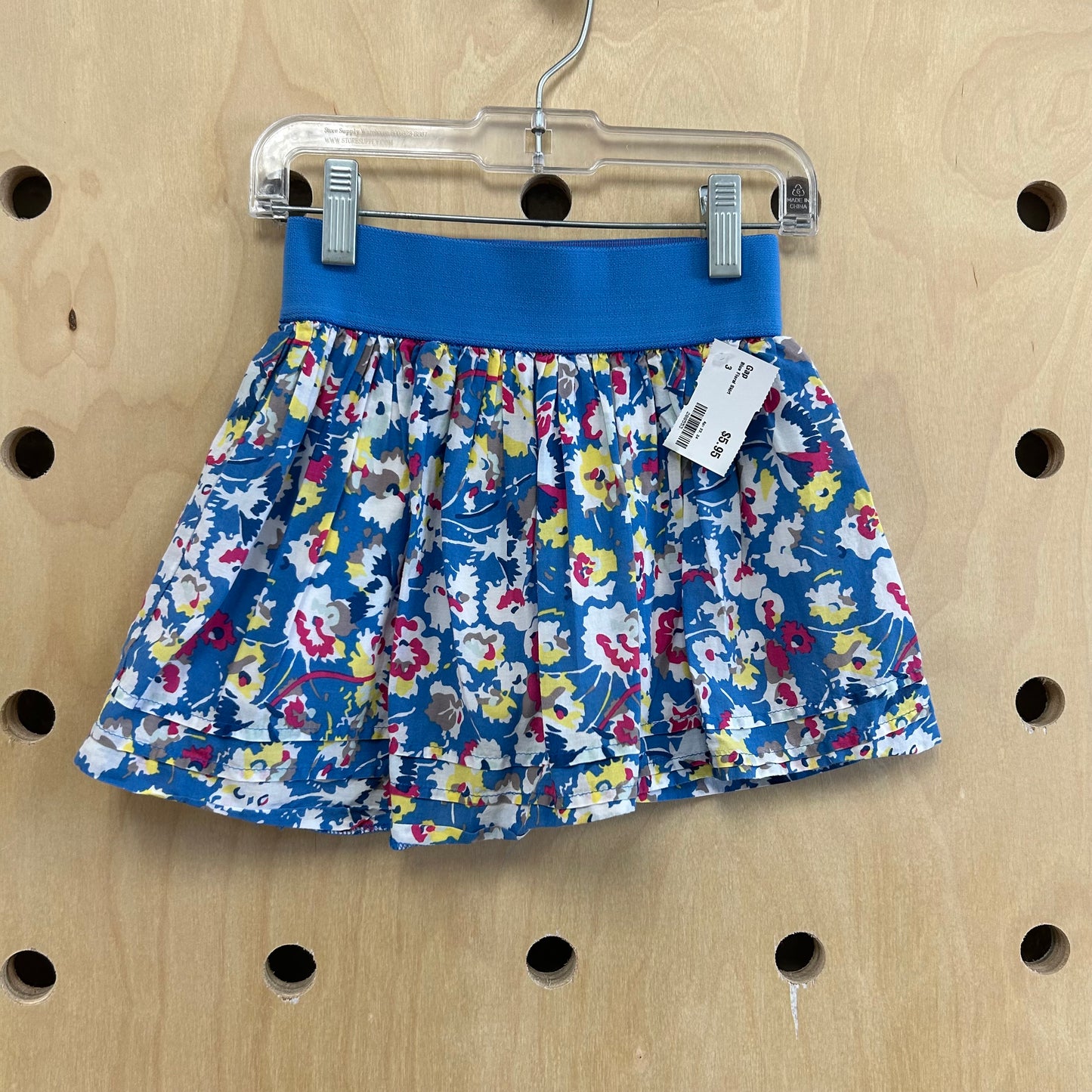Blue Floral Skirt