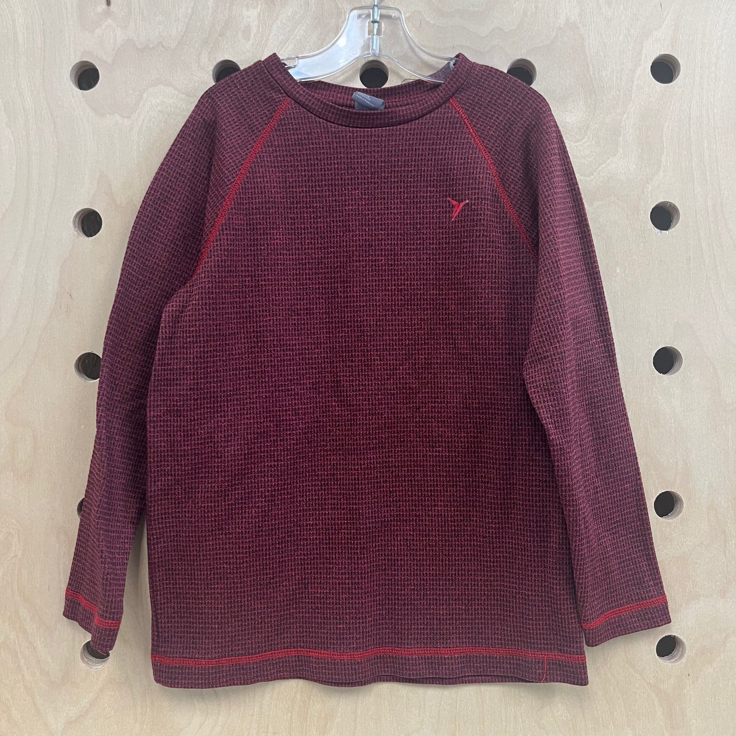 Maroon Waffle Active Tee