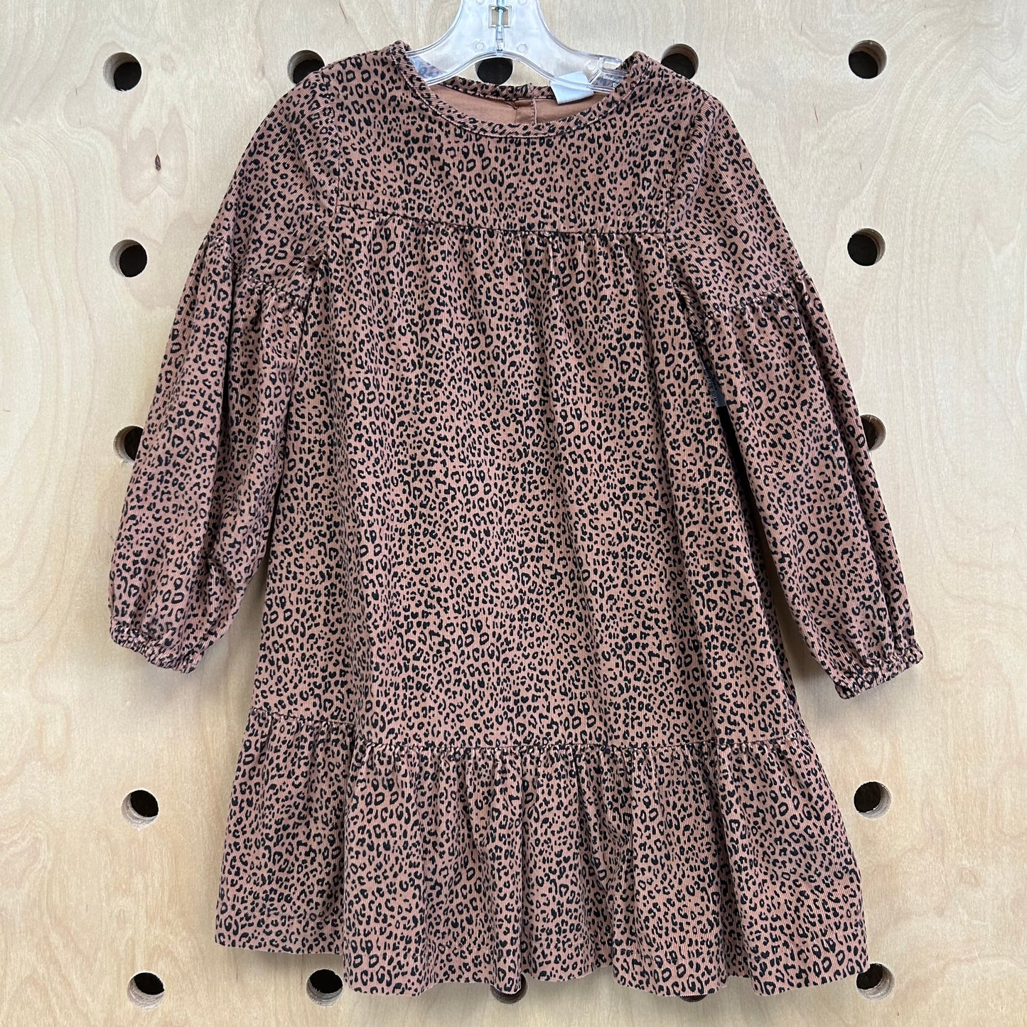 Brown Animal Print Cord Dress