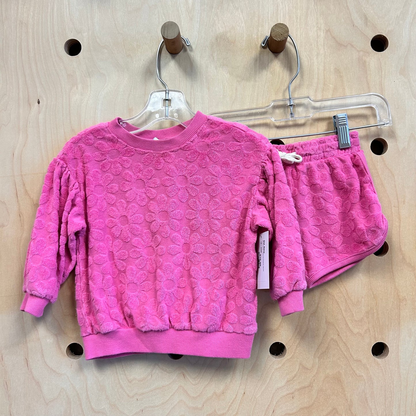 Pink Terry Textured Flower Outfit