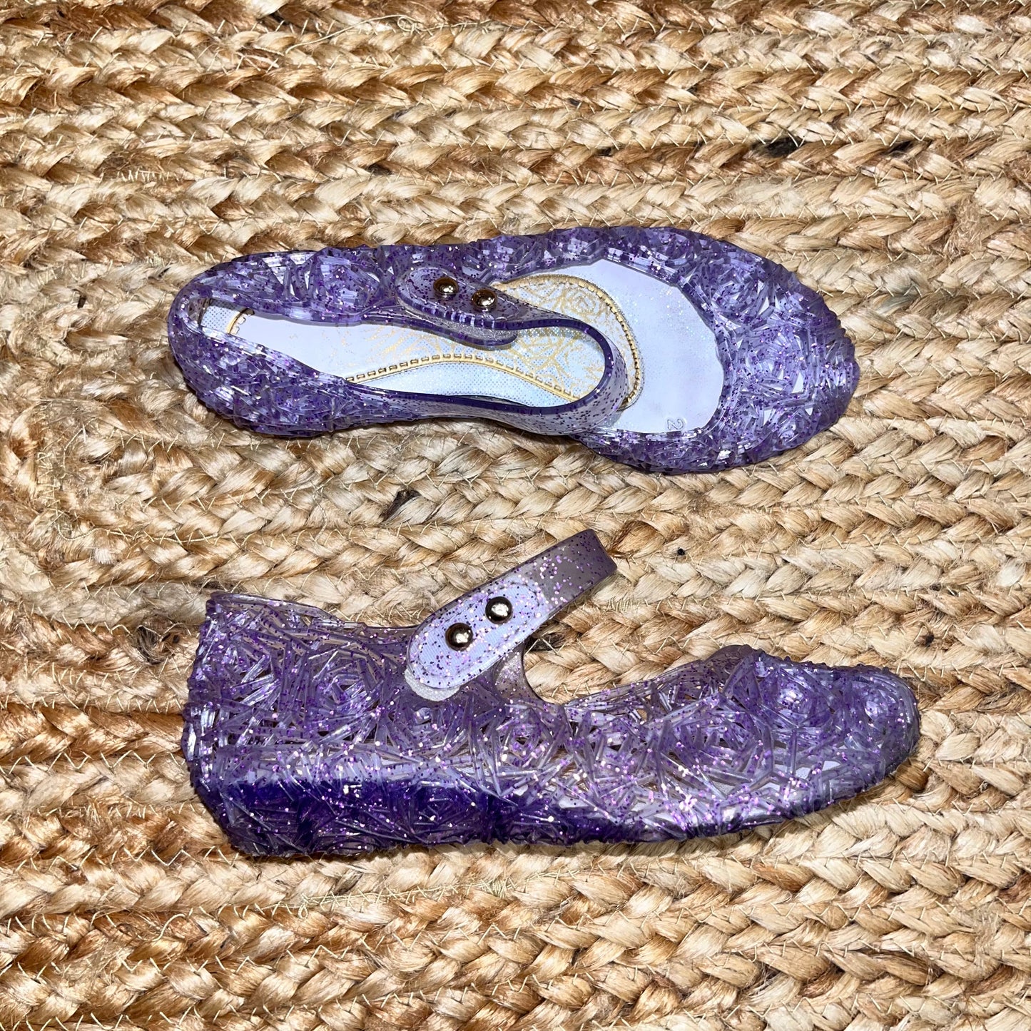 Purple Jelly Kitten Heel Shoes