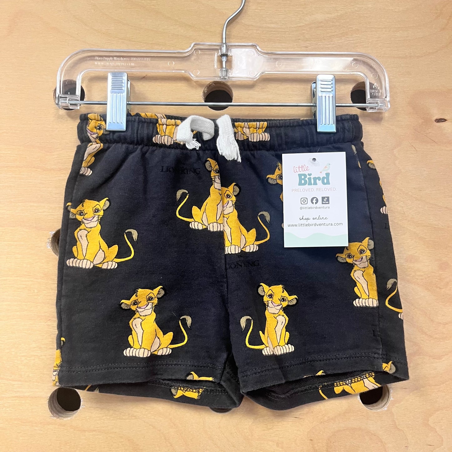 Grey Drawstring Lion King Shorts