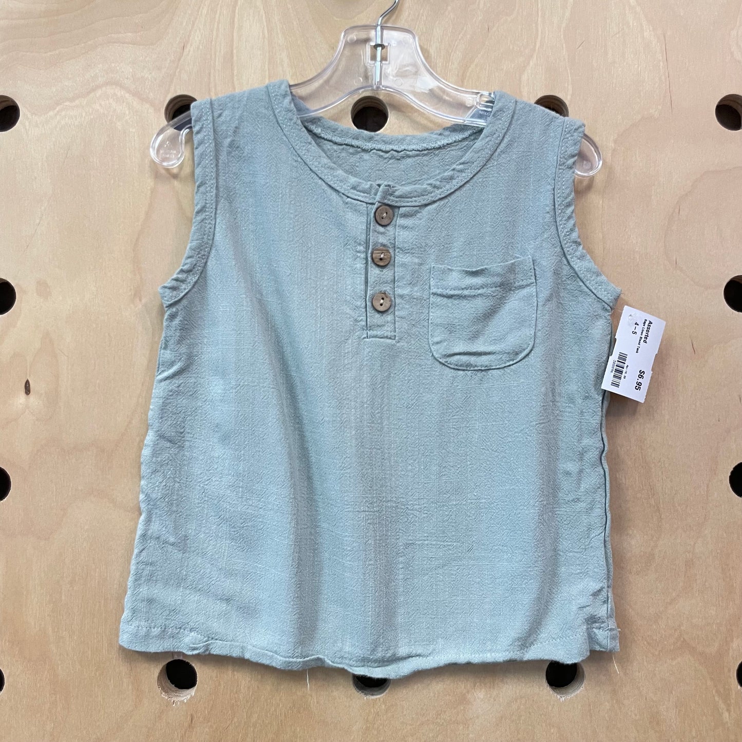 Sage Linen Blend Tank