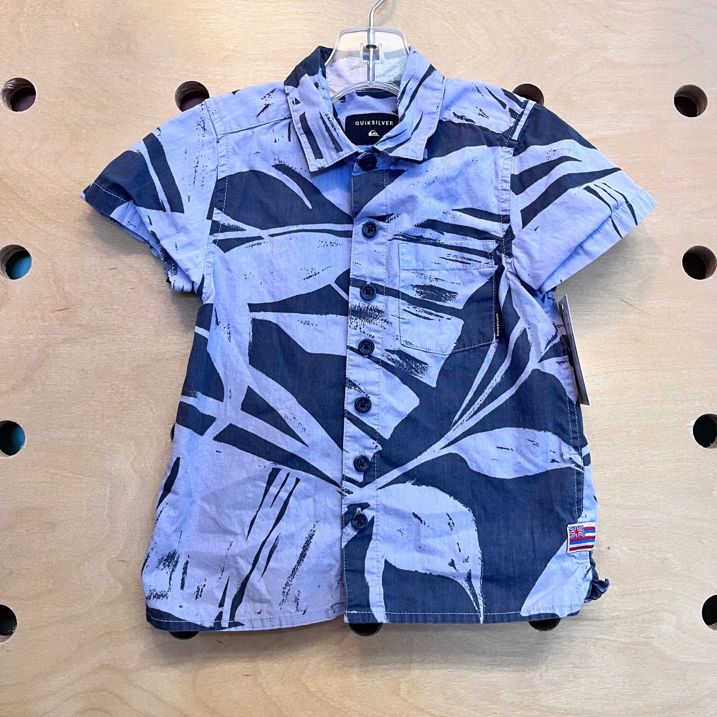 Blue & Black Button Up Shirt