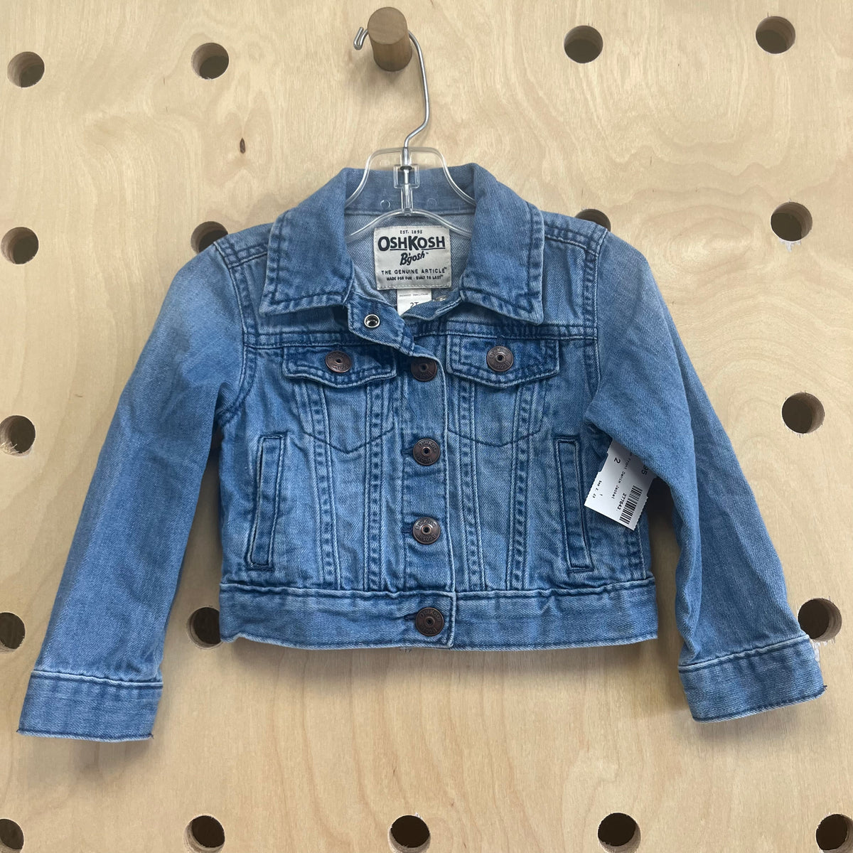 Blue Snap Front Denim Jacket