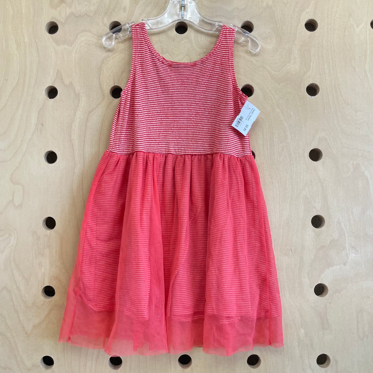 Orange Striped Tulle Dress