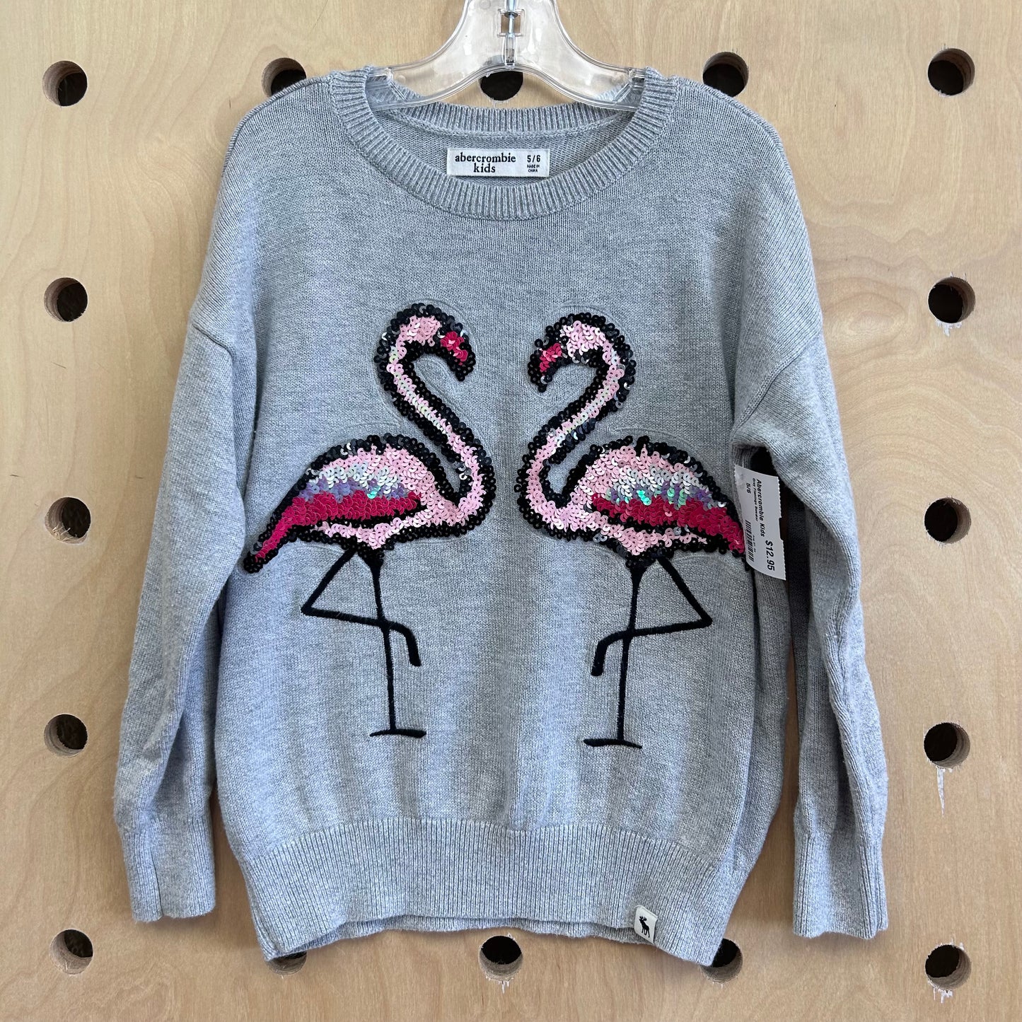 Grey Flamingo Sweater