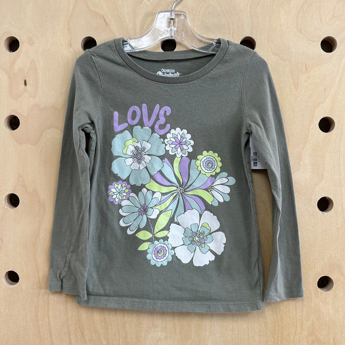 Green Love Floral LS Tee