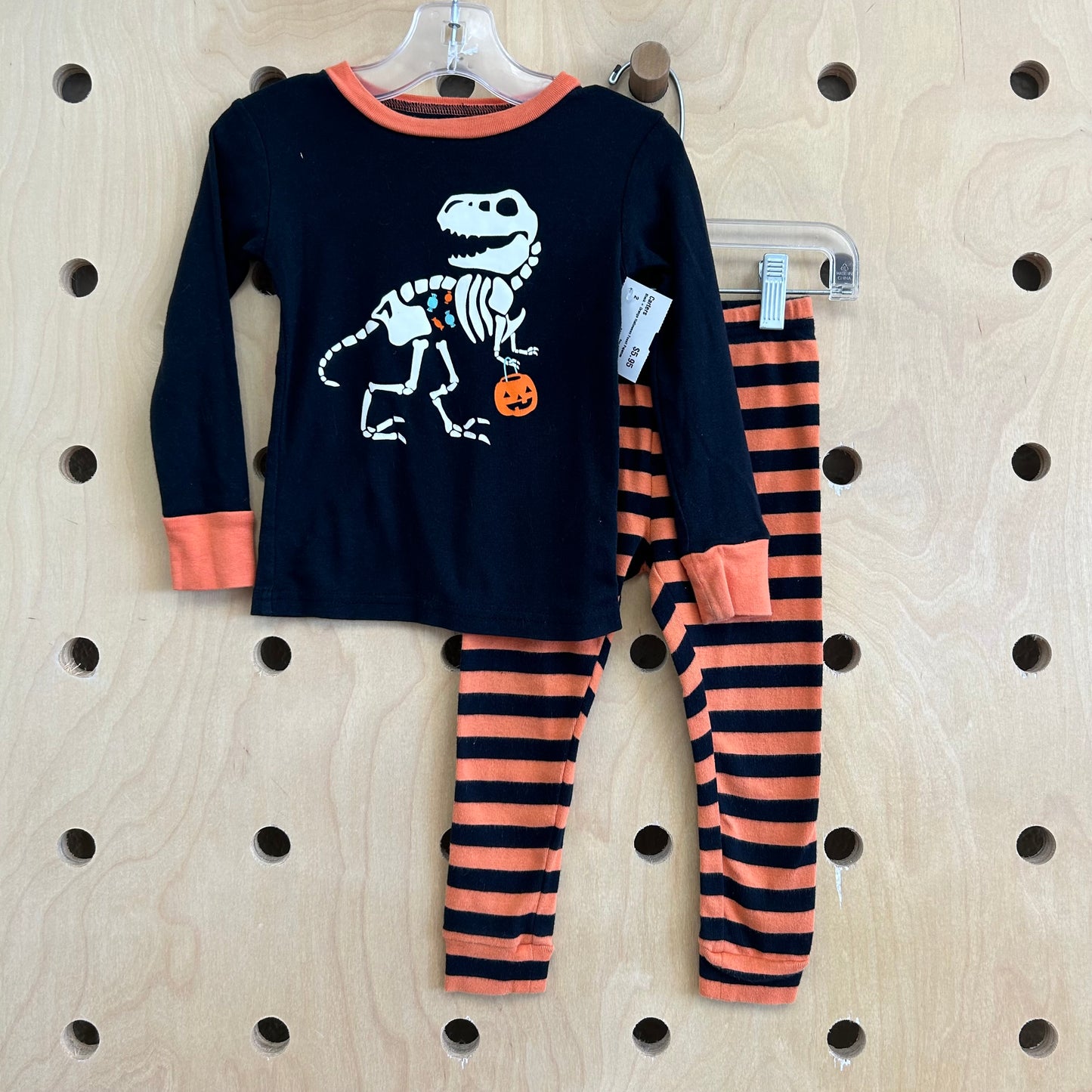 Black + Orange Halloween Fossil Pajamas