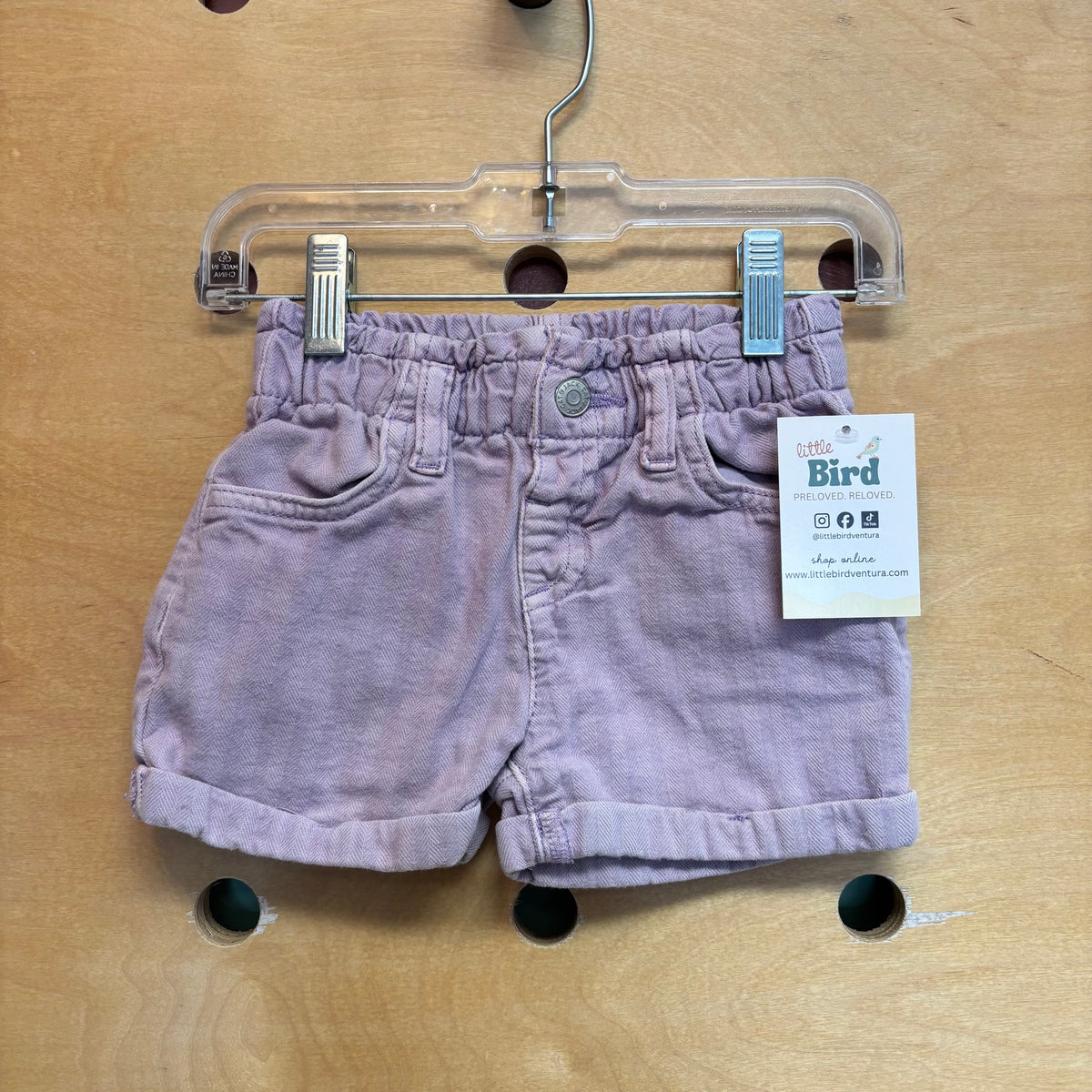 Lavender Denim Shorts