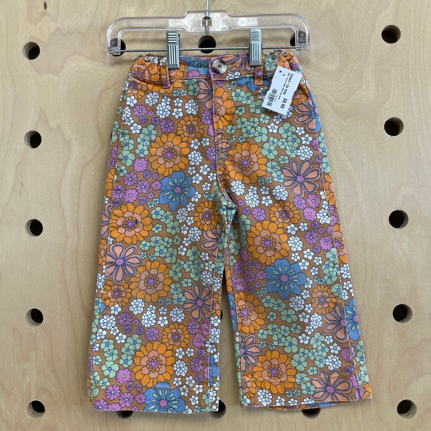 Multi-Color Flower Wide Leg Jeans