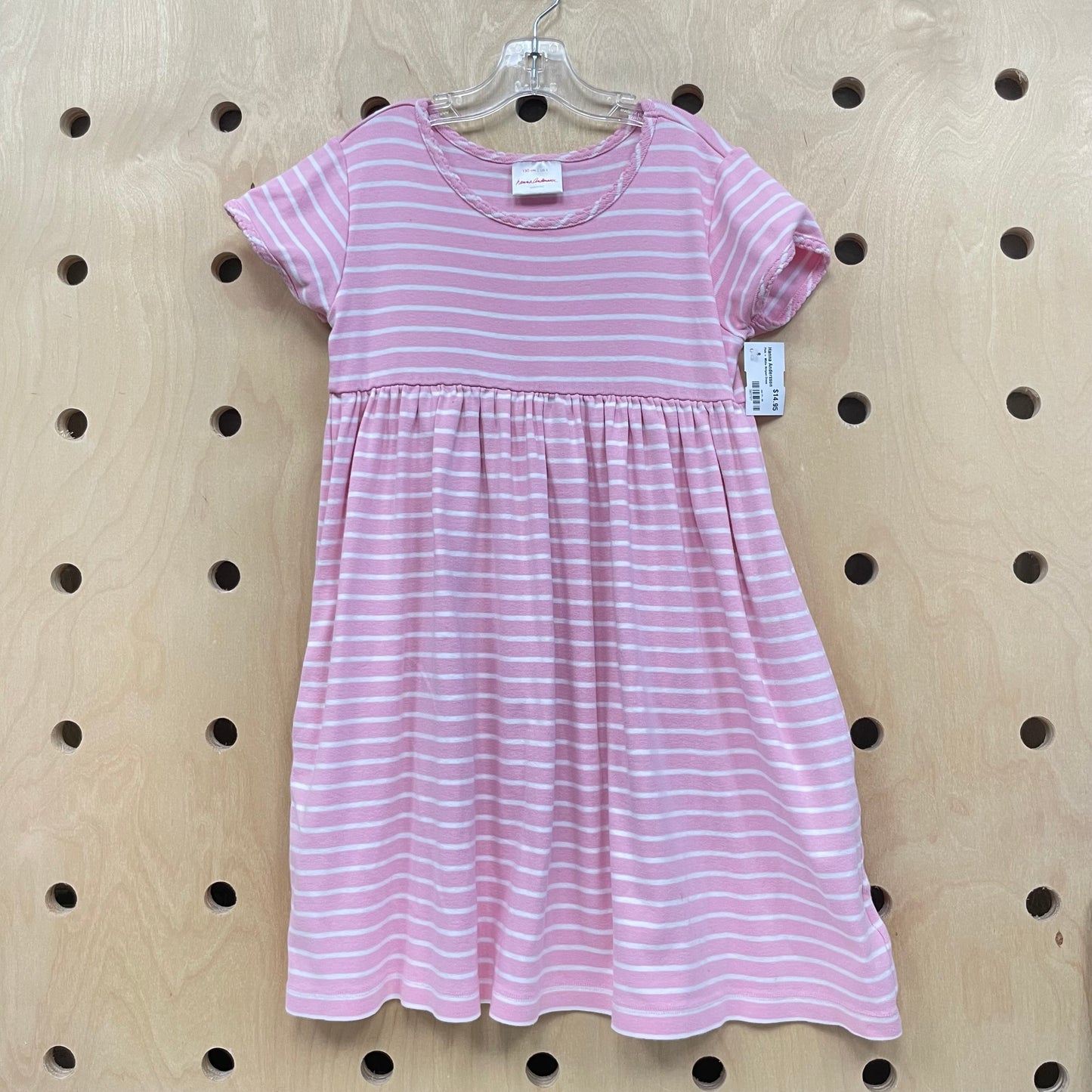 Pink + White Striped Dress