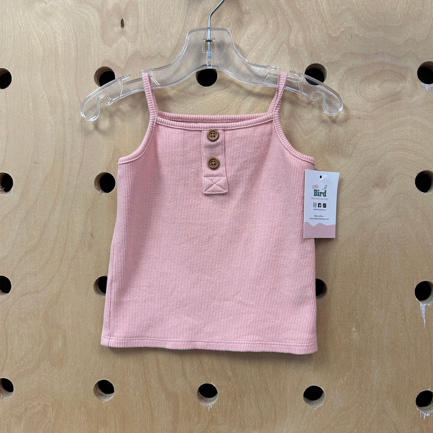 Pink Ribbed Tank