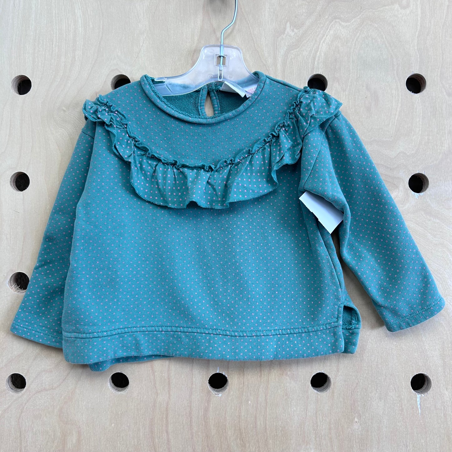 Green & Pink Polka Dot Sweatshirt