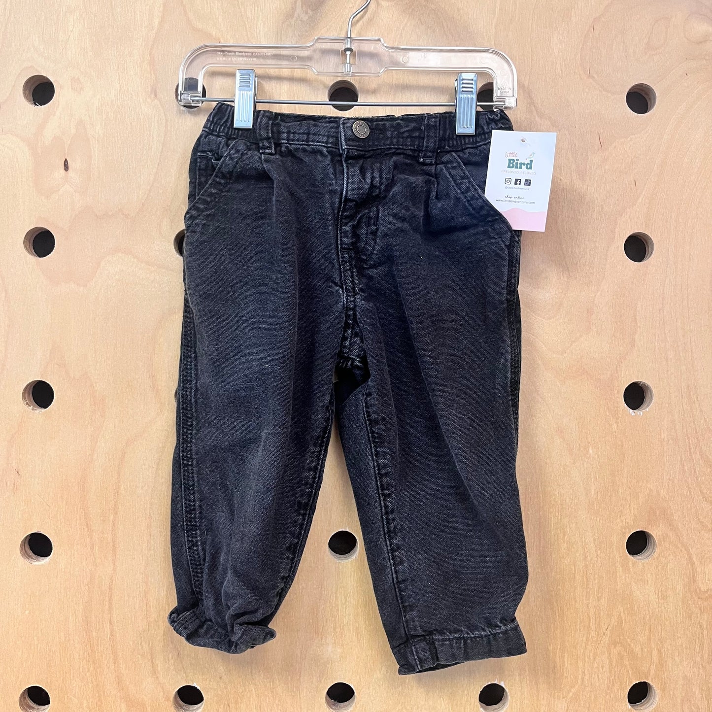 Black Elastic Band Denim