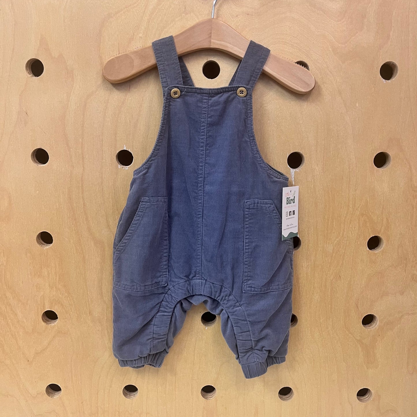 Blue Cord Lined Overalls