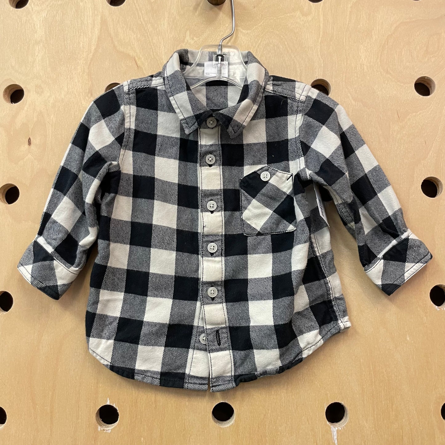 Black & WHite Plaid Flannel