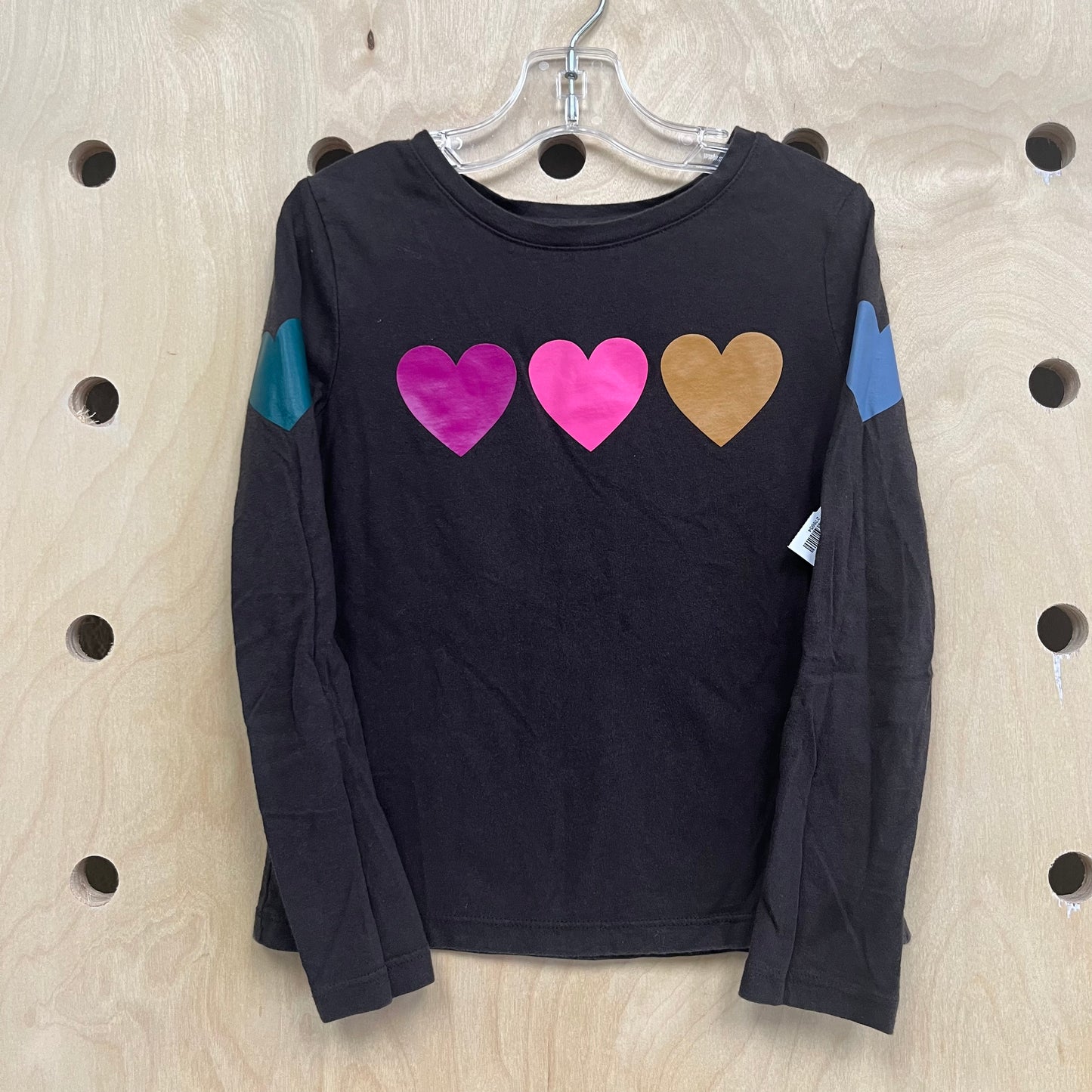Brown Hearts LS Tee