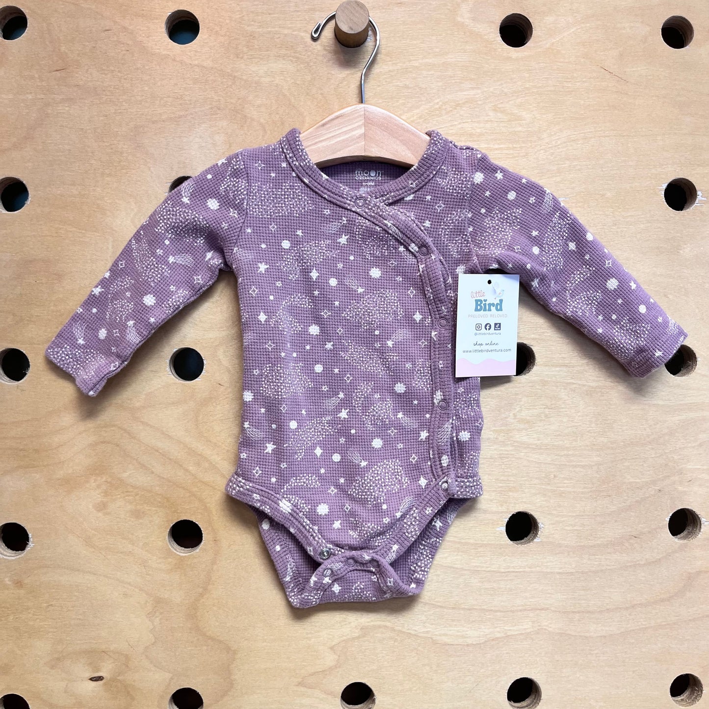Organic Purple Stars Bodysuit
