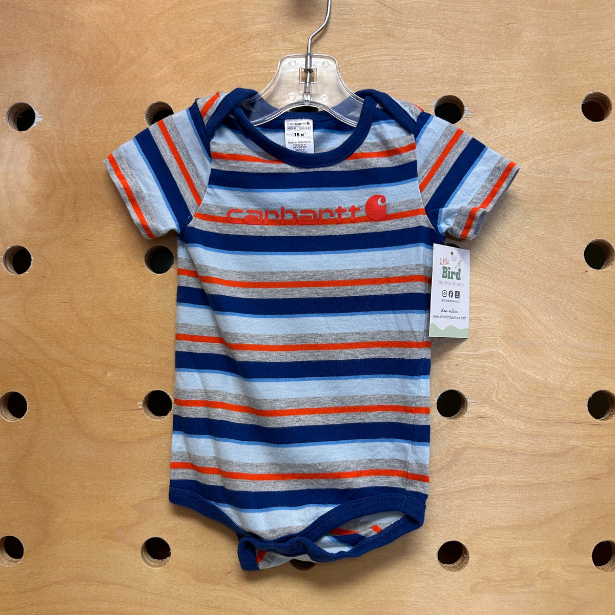 Blue/Orange Striped Bodysuit