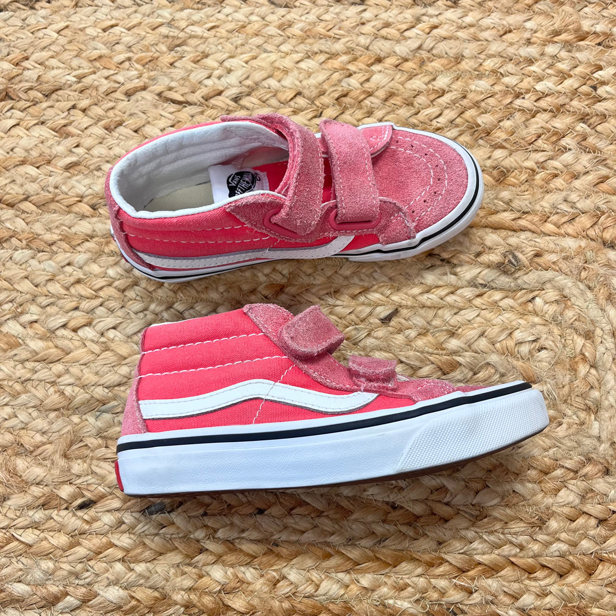 Pink Mid-Top V Sneakers