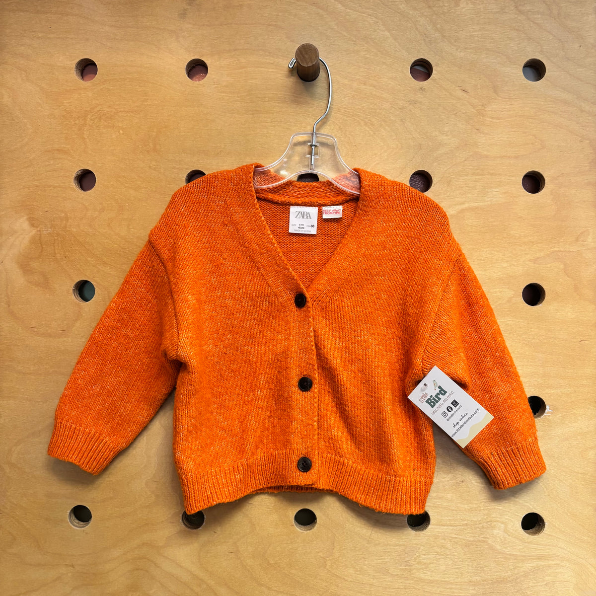 Orange Knit Cardigan