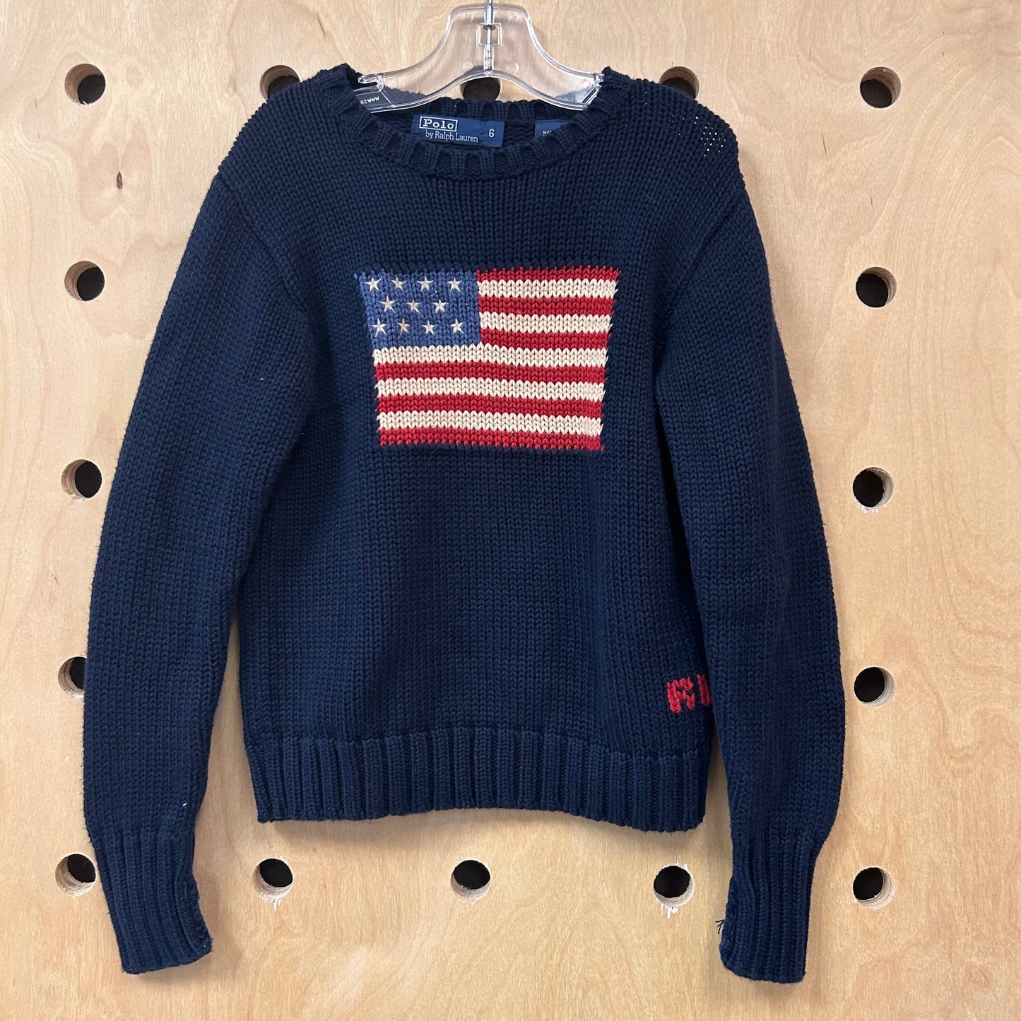 Blue American Flag Sweater