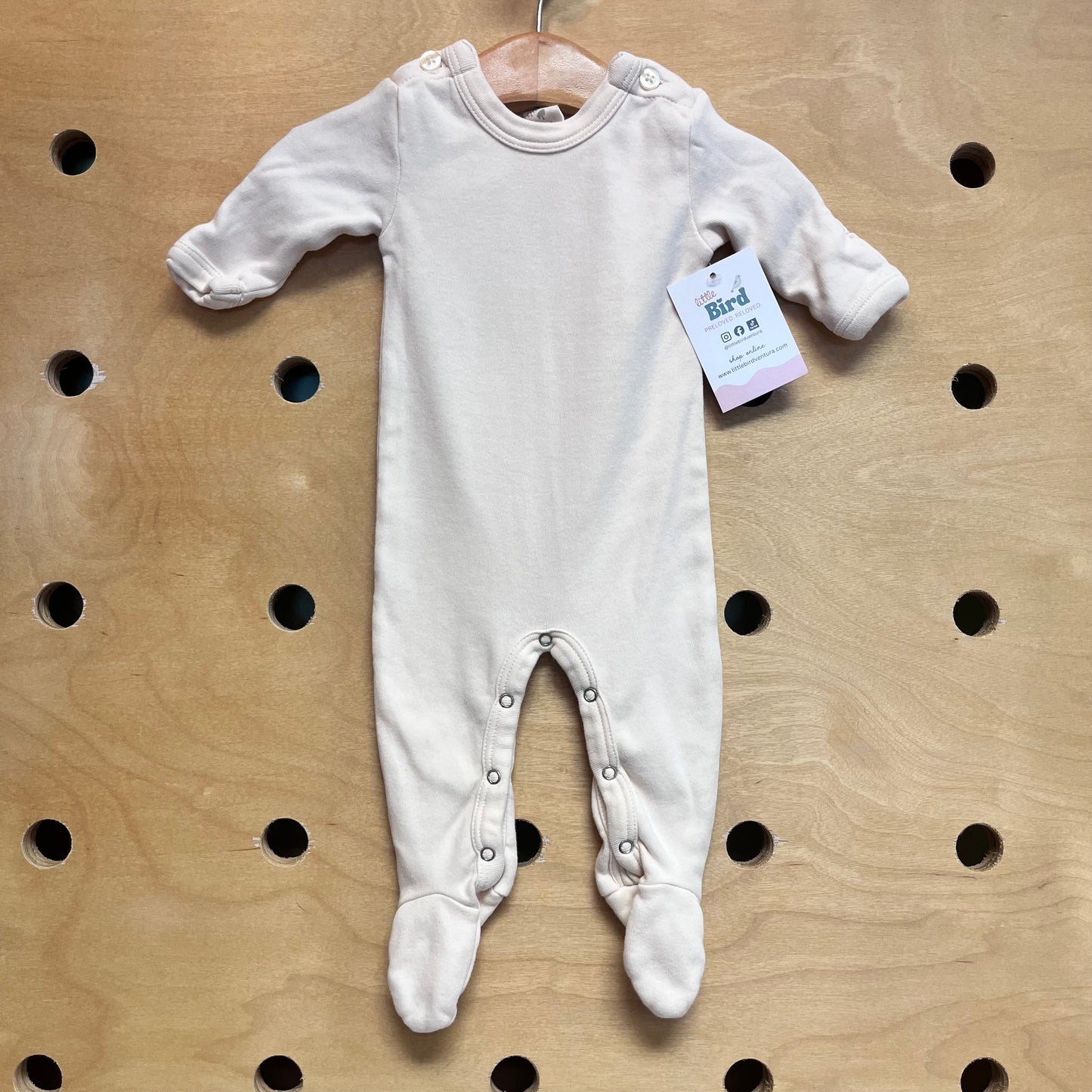 Organic Ivory Snap Footies