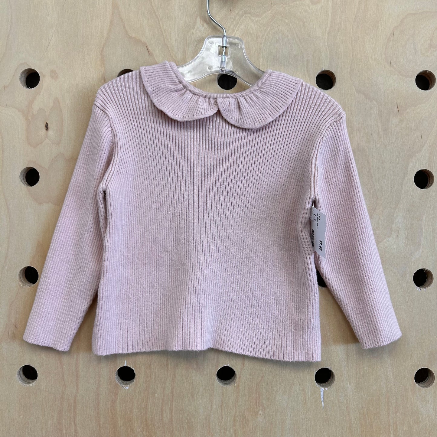 Pink Ribbed Knit Top