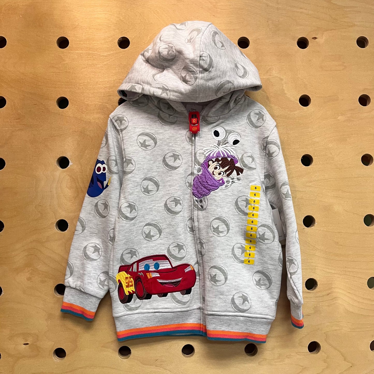 Grey Pixar Zip Hoodie NEW!