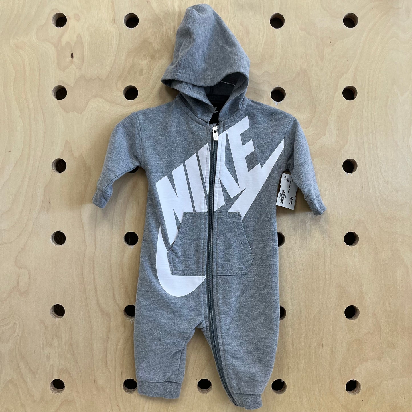 Grey Hoodie Fleece Romper
