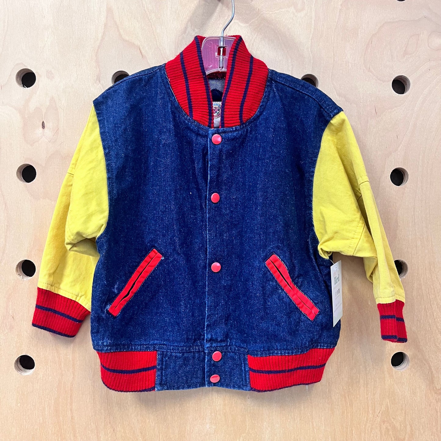 Yellow Sleeve Team Sport Snap Jacket