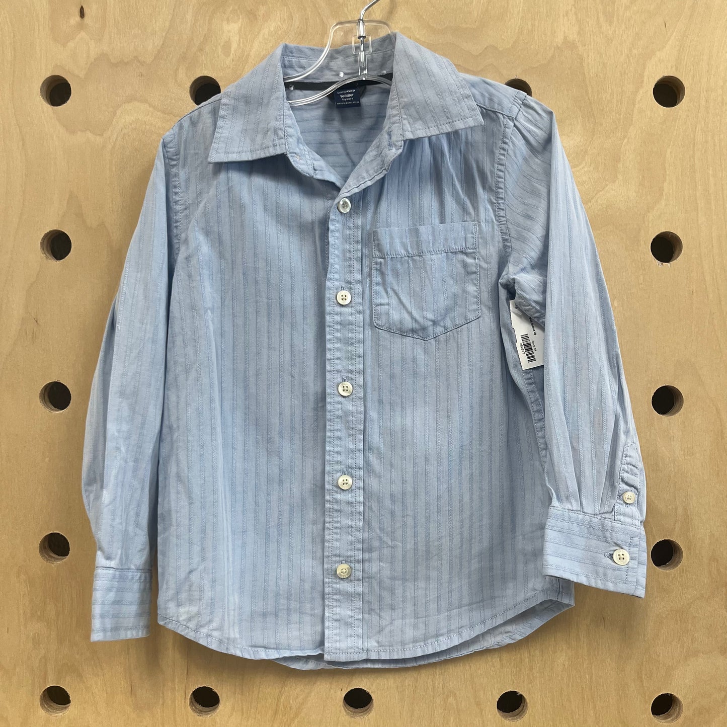 Light Blue Striped Button Up