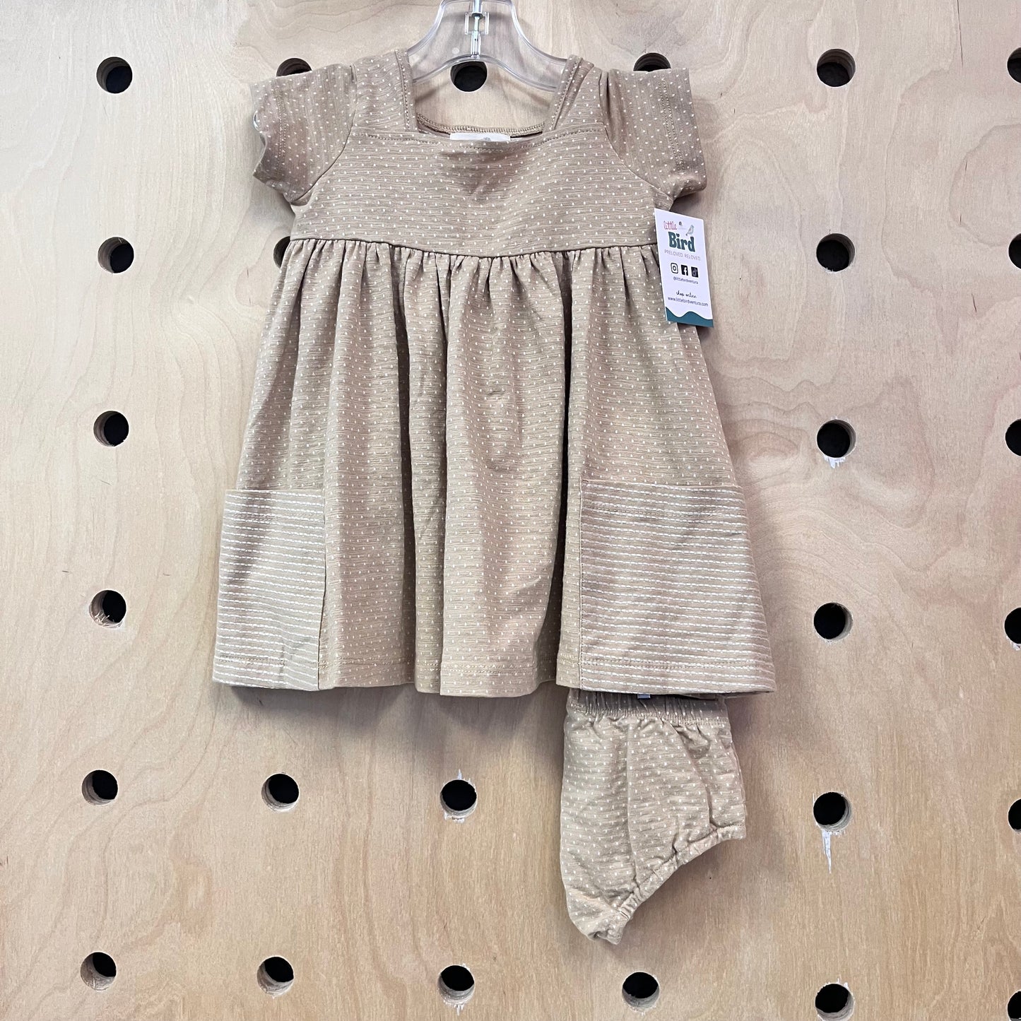Tan Polka Dot Rylie Dress & Bloomers NEW!