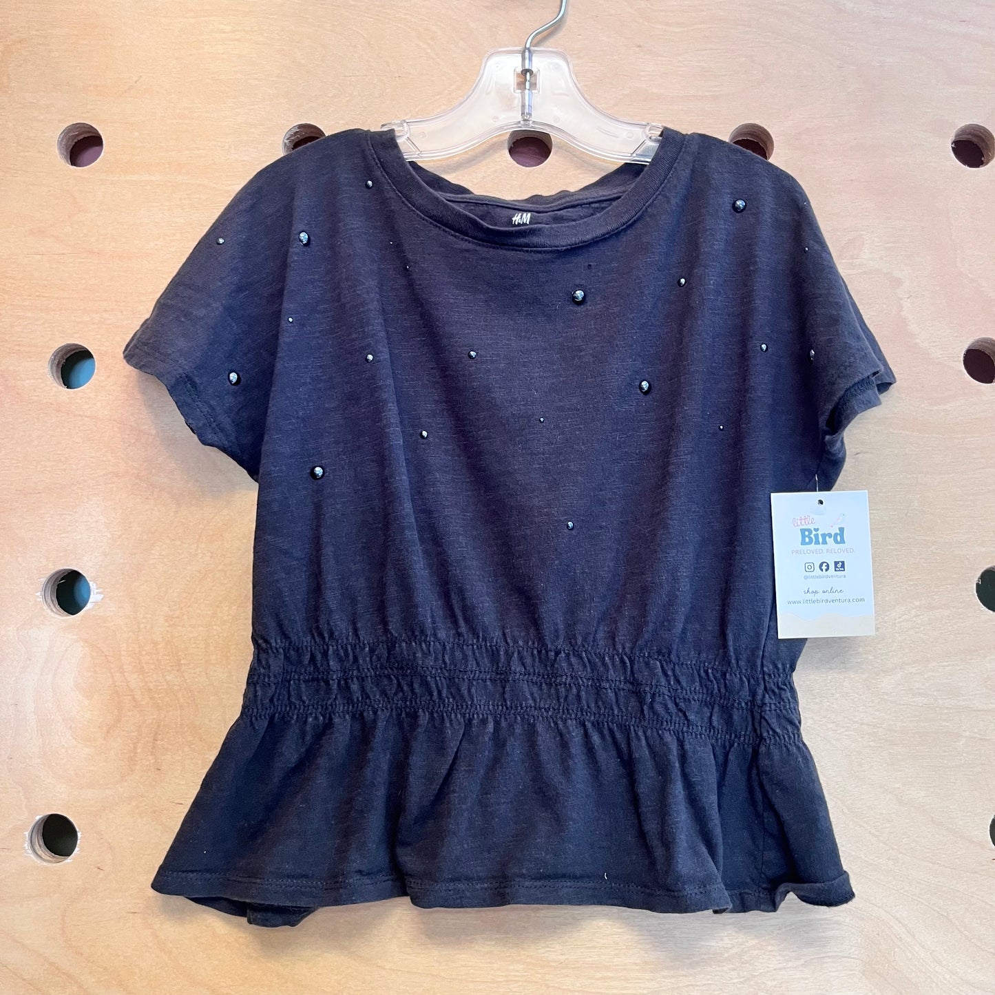 Grey Black Pearl Top