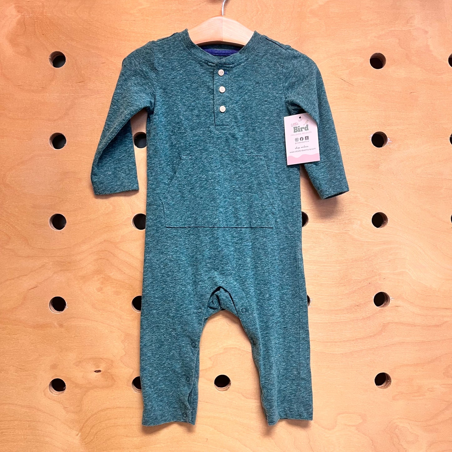 Green Pocket Romper
